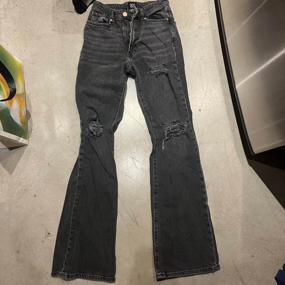 BDG Stretch High-Rise Flare Black Jeans